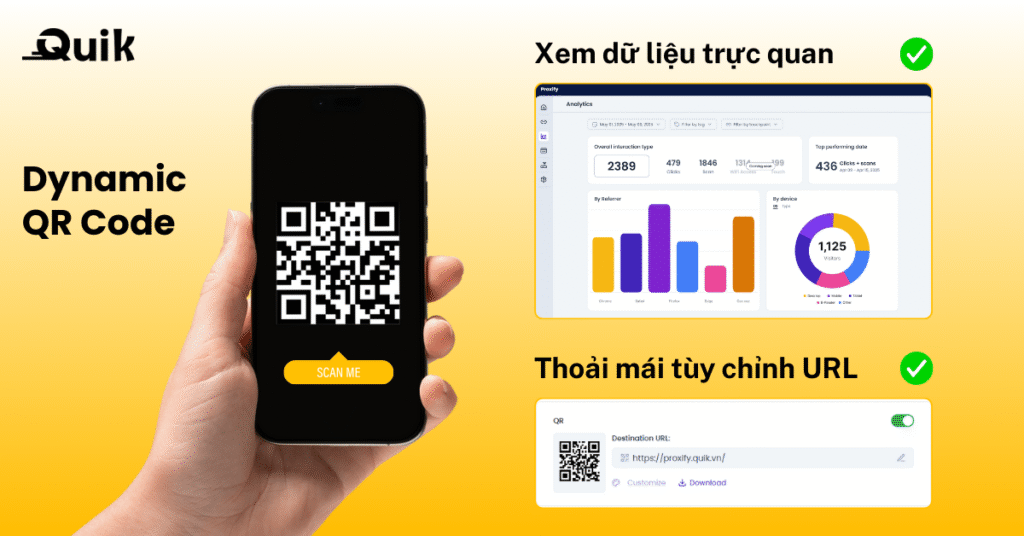 QR Code Marketing là gì? 10 ứng dụng thú vị cho mọi ngành hàng 2 QR code dong - dynamic qr code